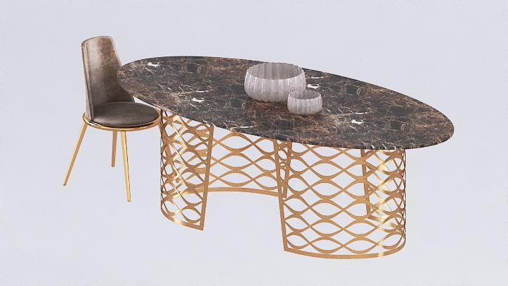 渲染模型_桌椅762