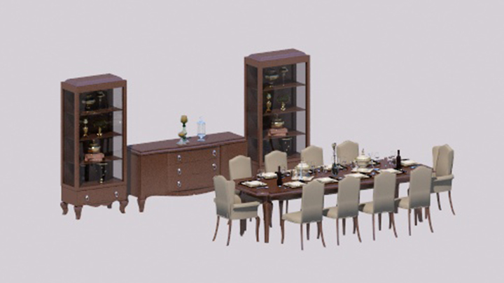 渲染模型_桌椅765