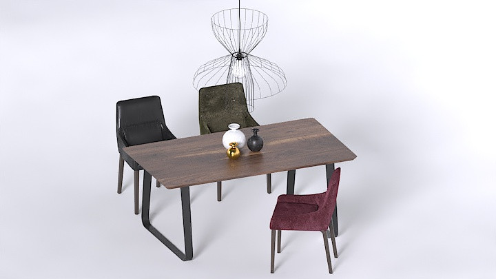 渲染模型_桌椅798