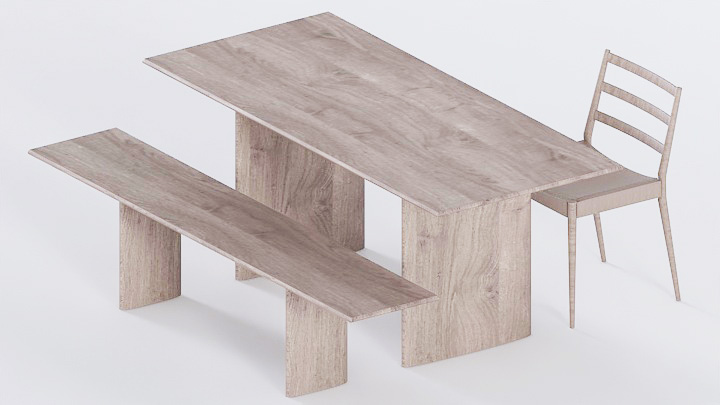 渲染模型_桌椅834