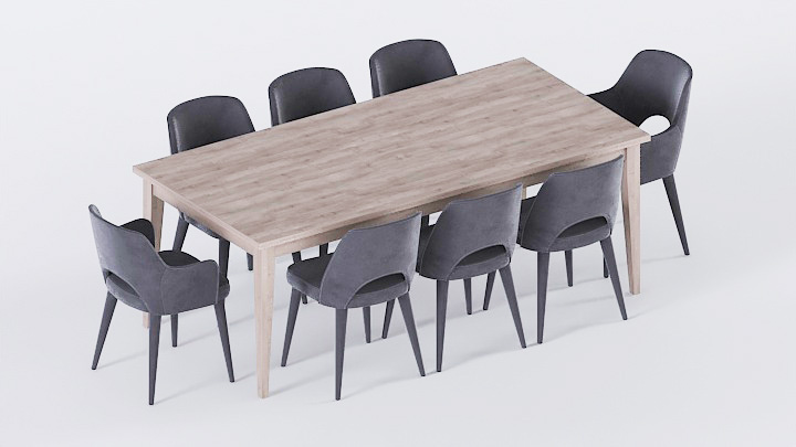 渲染模型_桌椅838