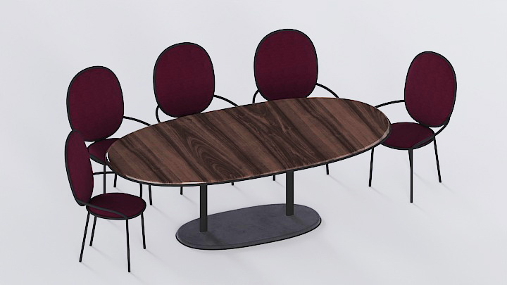 渲染模型_桌椅843