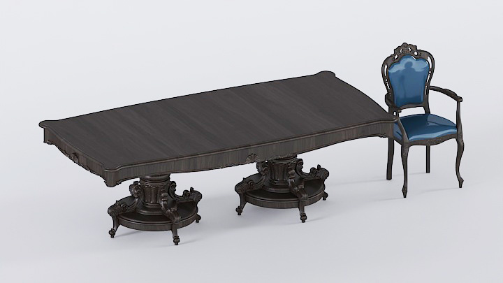 渲染模型_桌椅848