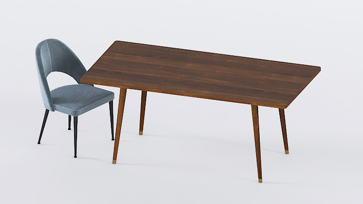 渲染模型_桌椅876