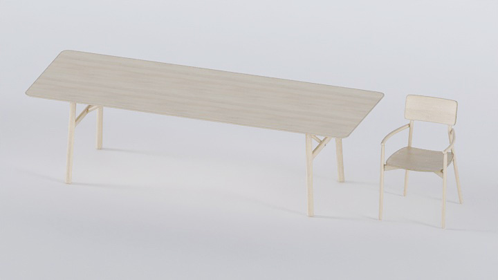 渲染模型_桌椅882