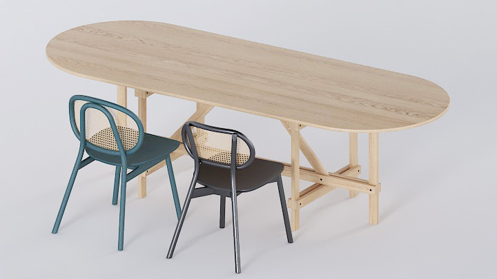 渲染模型_桌椅888