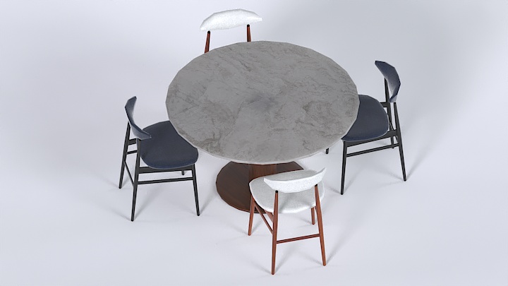 渲染模型_桌椅947