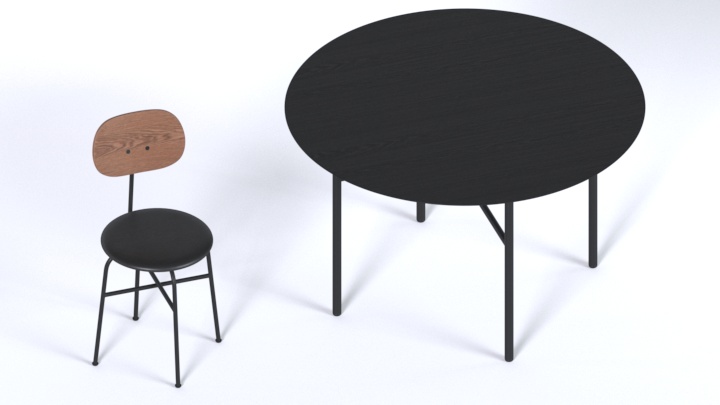 渲染模型_桌椅956