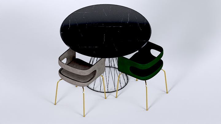 渲染模型_桌椅964