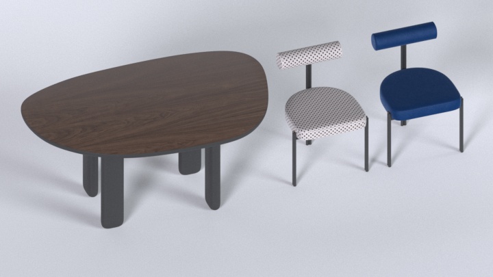 渲染模型_桌椅975