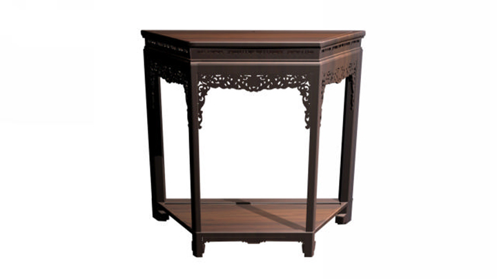 渲染模型_梯形桌001