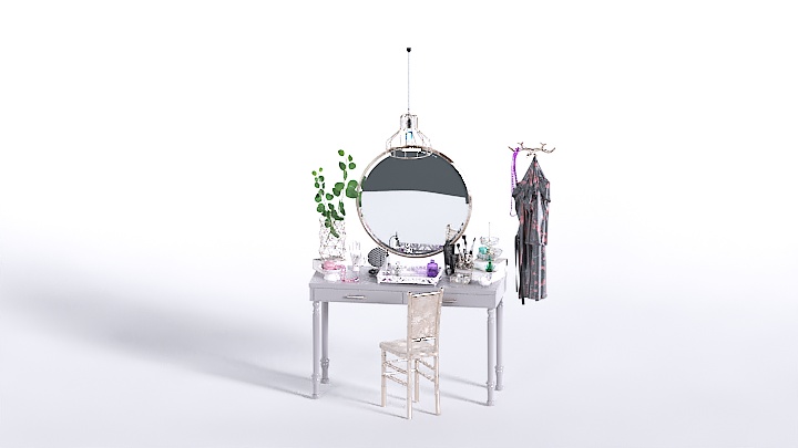 渲染模型_梳妆台068