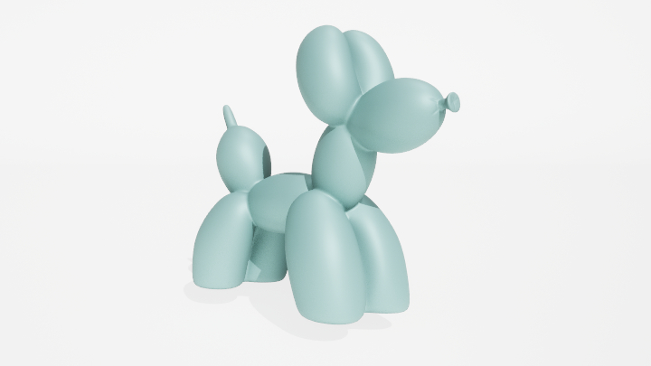 渲染模型_气球狗001