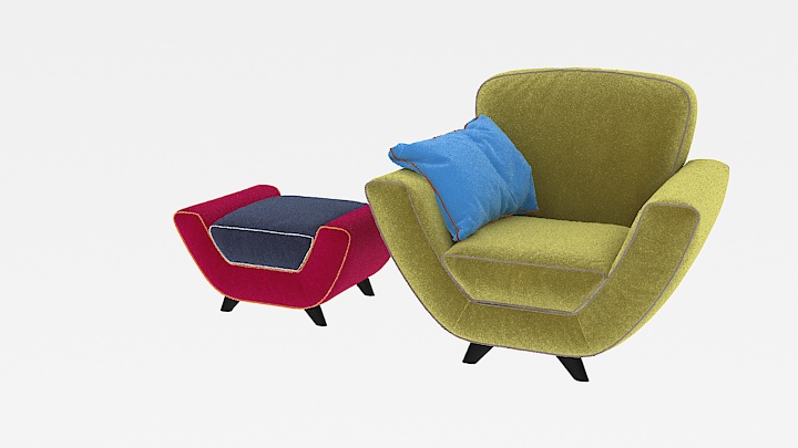 渲染模型_沙发3502