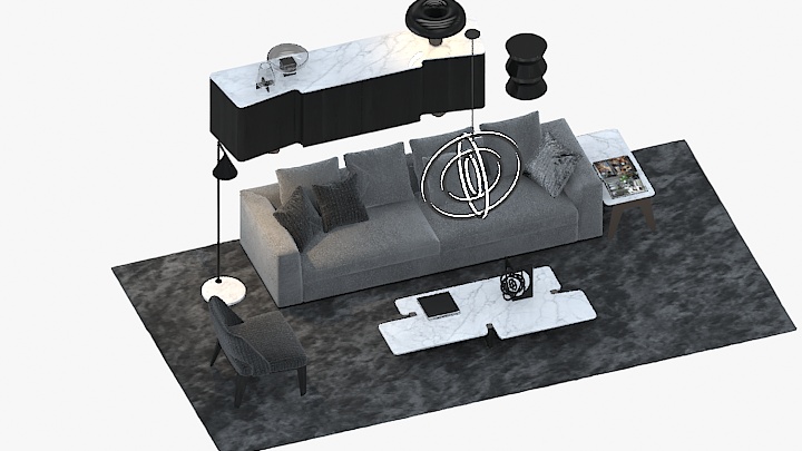 渲染模型_沙发4534