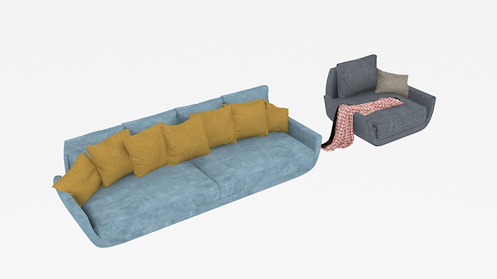 渲染模型_沙发4679