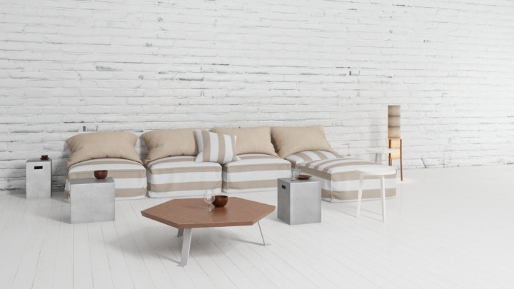 渲染模型_沙发家具组合016