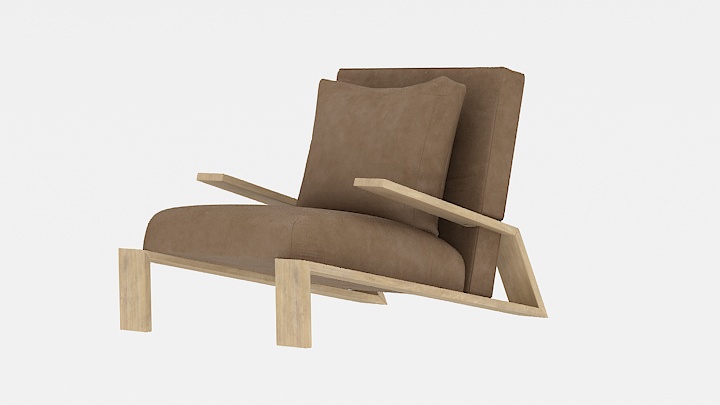 渲染模型_沙发椅128