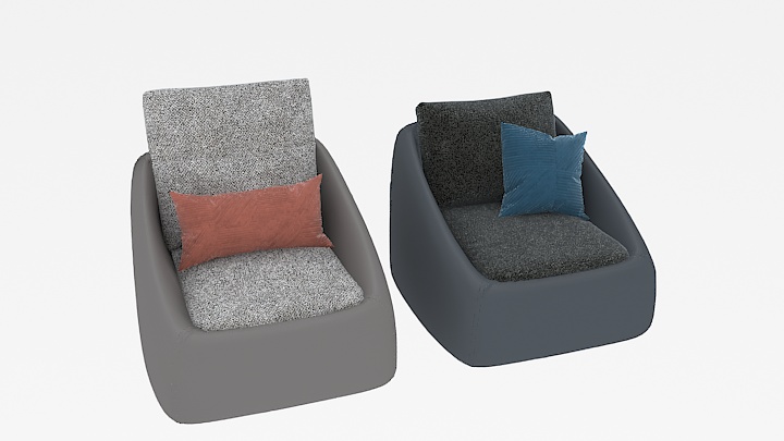 渲染模型_沙发椅163