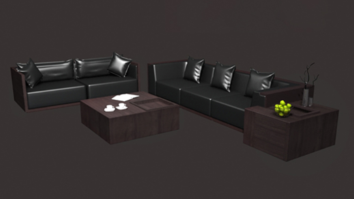 渲染模型_沙发茶几021