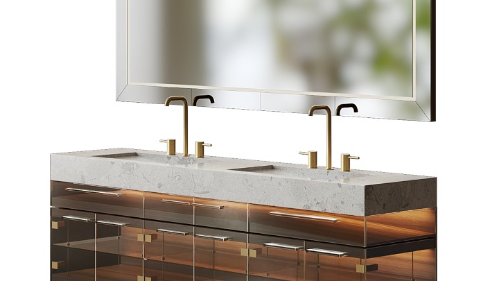 渲染模型_洗漱池柜001