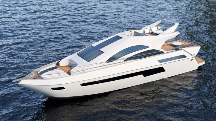 渲染模型_游艇船舶001