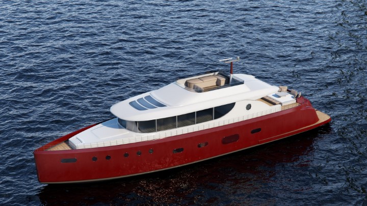 渲染模型_游艇船舶009