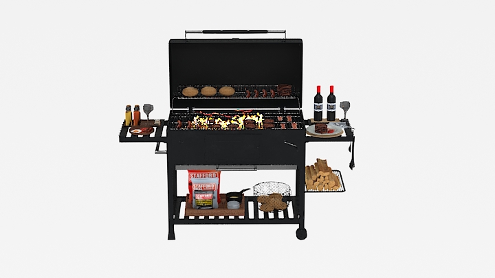 渲染模型_烧烤架005