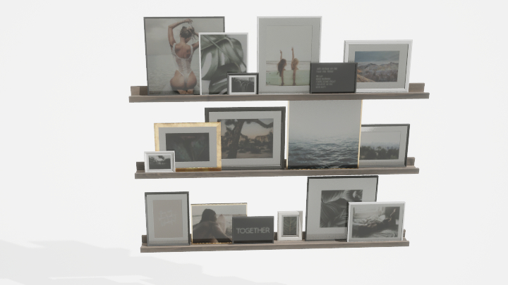 渲染模型_照片架子001