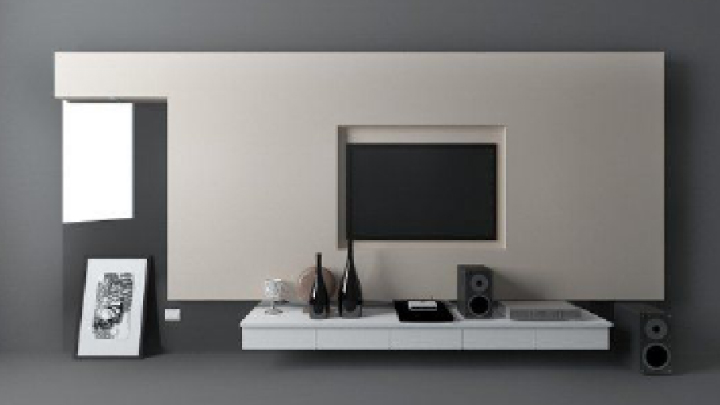 渲染模型_电视墙052