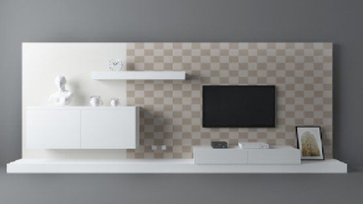 渲染模型_电视墙064