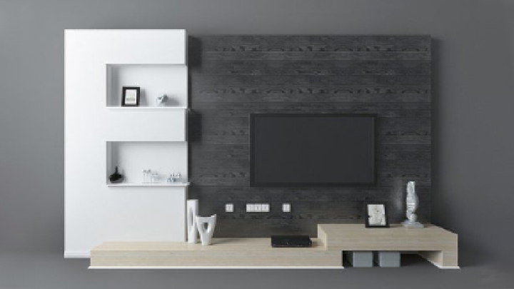 渲染模型_电视墙079