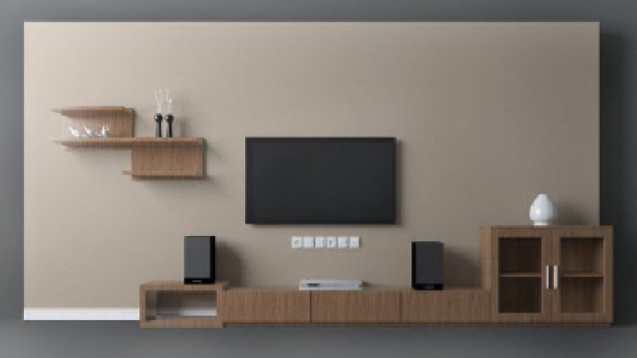 渲染模型_电视墙093