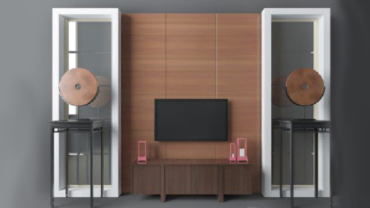 渲染模型_电视墙104