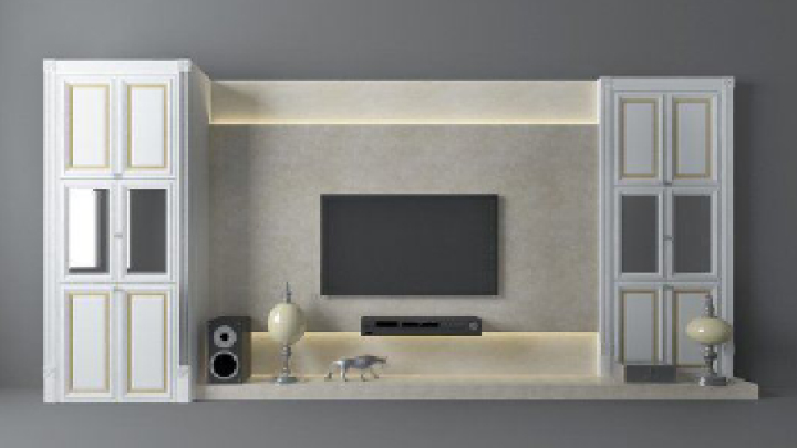 渲染模型_电视墙114