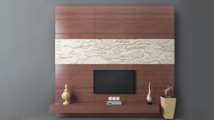 渲染模型_电视墙126