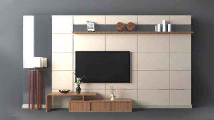 渲染模型_电视墙128