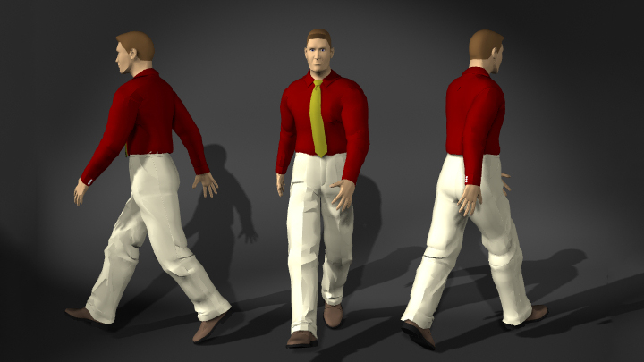 渲染模型_男人走路003