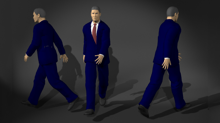 渲染模型_男人走路013