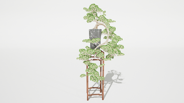 渲染模型_盆栽523