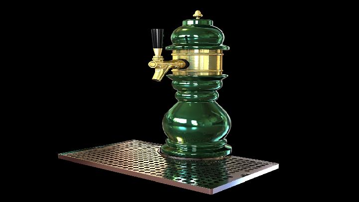 渲染模型_盛酒器阀门016