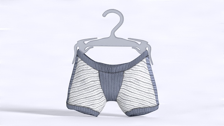 渲染模型_短裤017