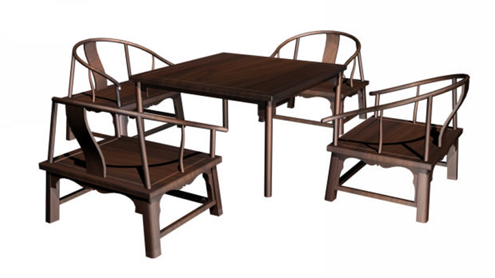 渲染模型_矮方桌002