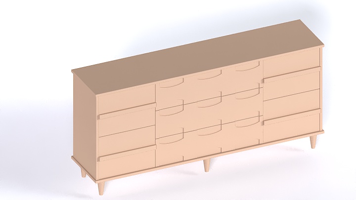 渲染模型_矮柜016