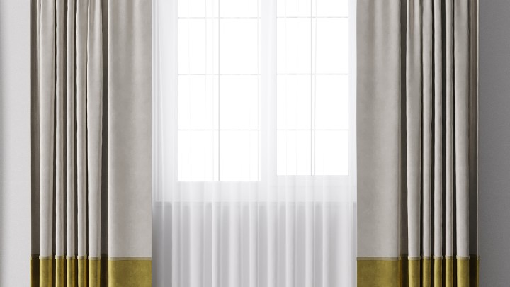 渲染模型_窗帘392