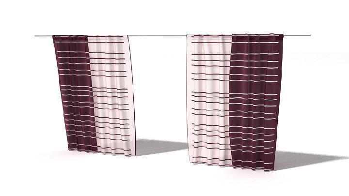 渲染模型_窗帘418