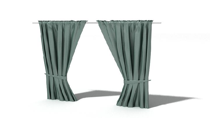 渲染模型_窗帘419