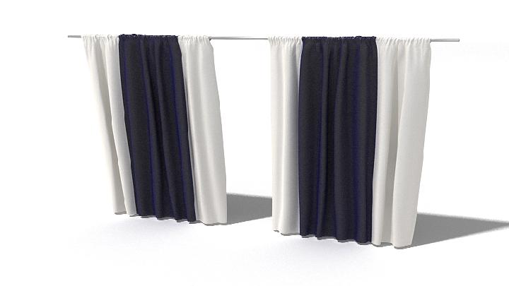 渲染模型_窗帘420