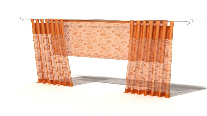 渲染模型_窗帘421