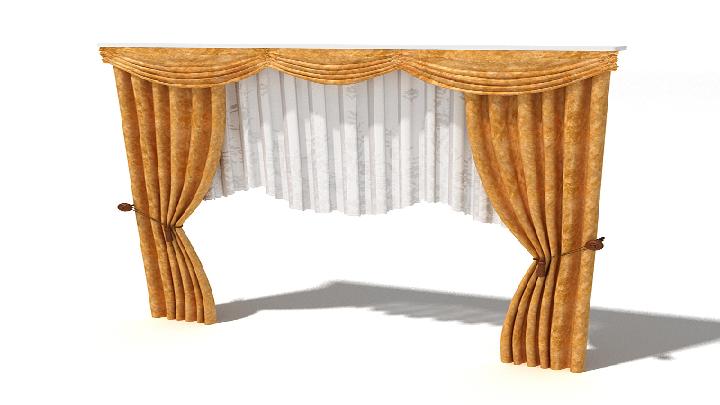 渲染模型_窗帘426